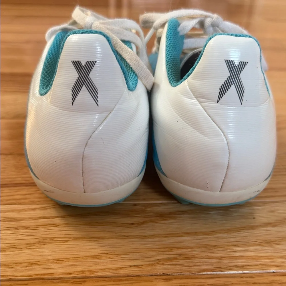 Adidas X 19.4 Youth Soccer Cleats Size 4.5 Blue White Firm Ground Shoes - Picture 3 of 7
